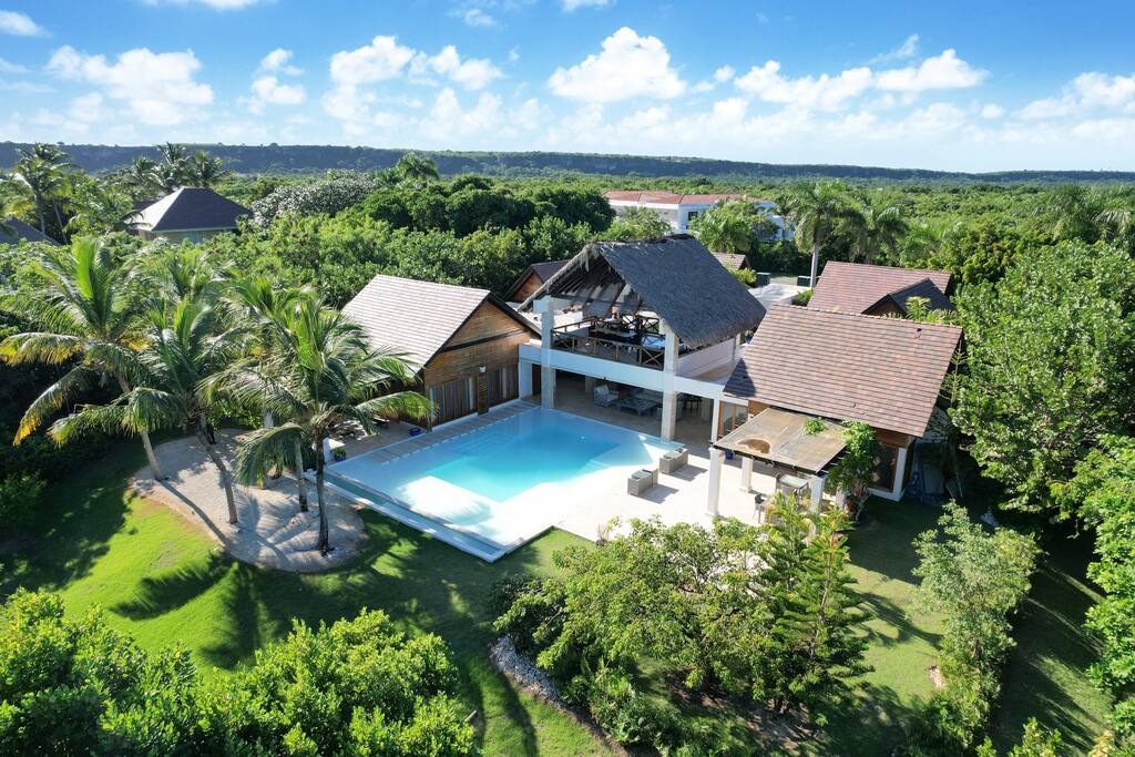 Aerial view of the property