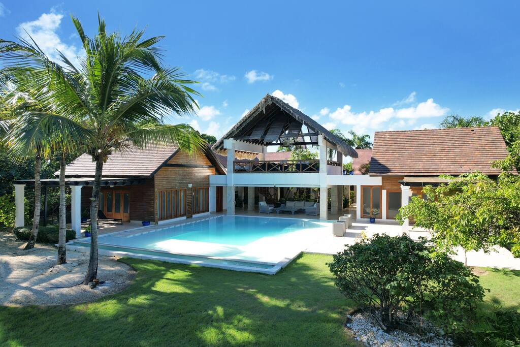 View of the pool area and terraces