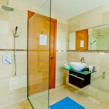 A comfortable bathroom is fully equipped so you can relax and enjoy your stay.