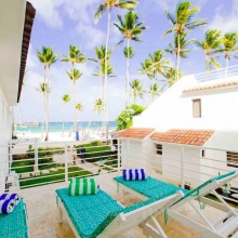 You can relax in chaise lounges on the apartment's balcony or go to the beach two steps from the apartment.