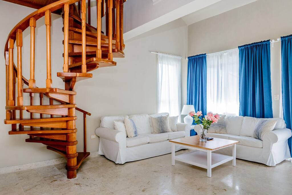 2-level penthouse with modern kitchen and 2 terraces for rent in Bavaro - Penthouse Apartments With Modern Garden Kitchen Faucets