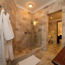 One more bathroom with shower, towels and robes