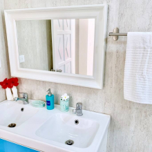 Clean bathrooms with a set of towels for each guest and all essentials.