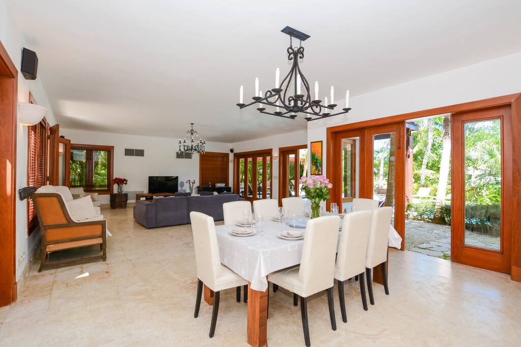 Perfect dining area for wonderful evenings in Punta Cana.