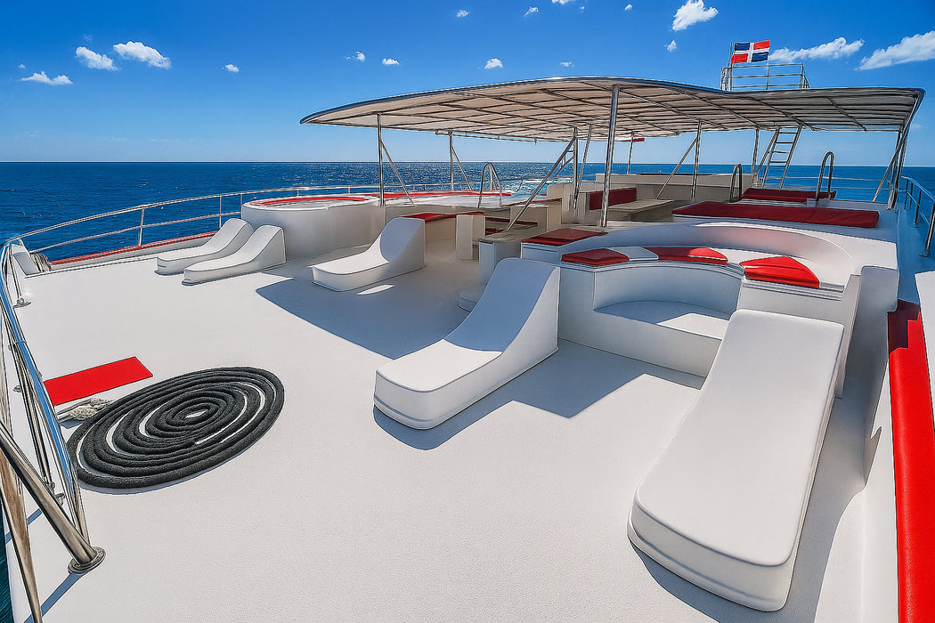 Private Catamaran Punta Cana Tour for Large Groups to Saona, Catalina – 2 Onboard Jacuzzis, Open Deck, Flybridge - Everything Punta Cana