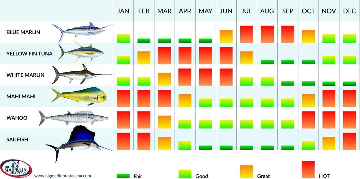 Dominican Republic Fishing Calendar Dominican Republic Fishing Calendar