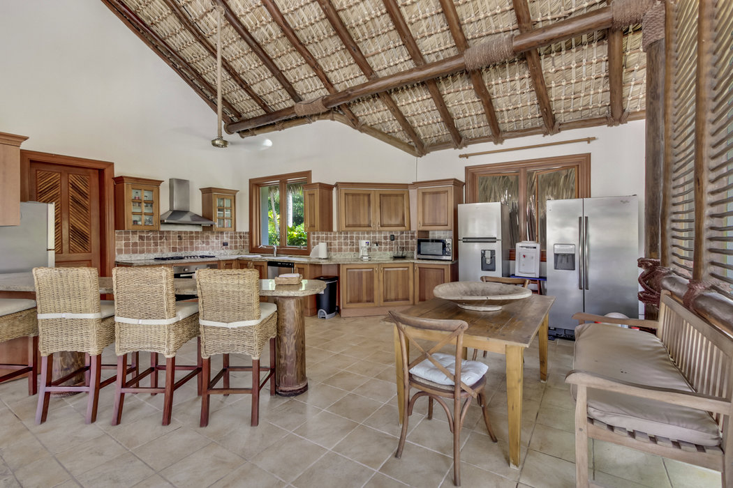 The kitchen is large and spacious