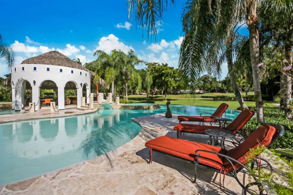 Terrace and huge pool of the villa