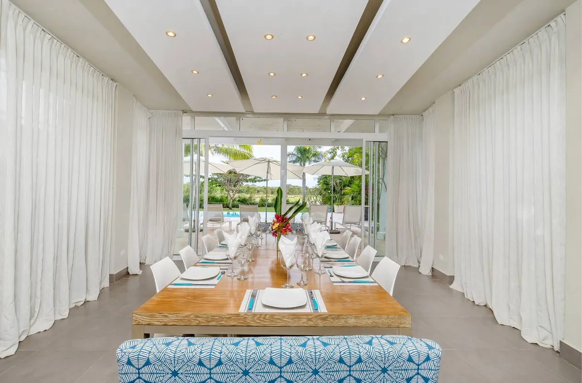 Dining room of the villa