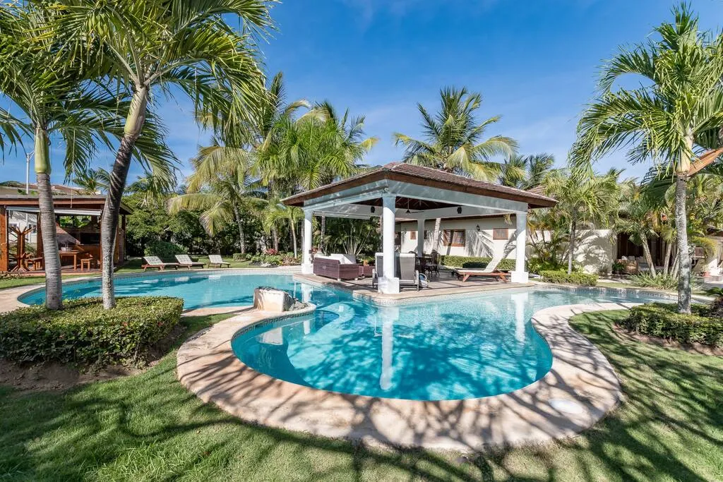 Terrace and huge pool of the villa