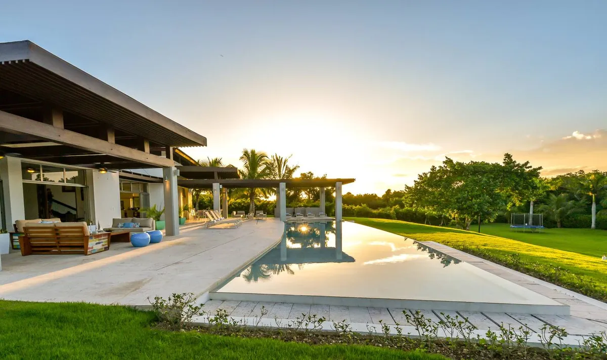 Evening views at the villa at Casa de Campo