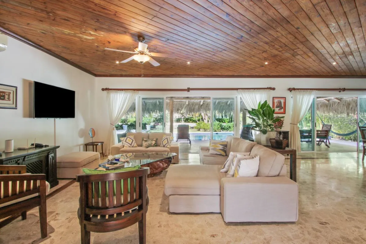 Living room at the villa