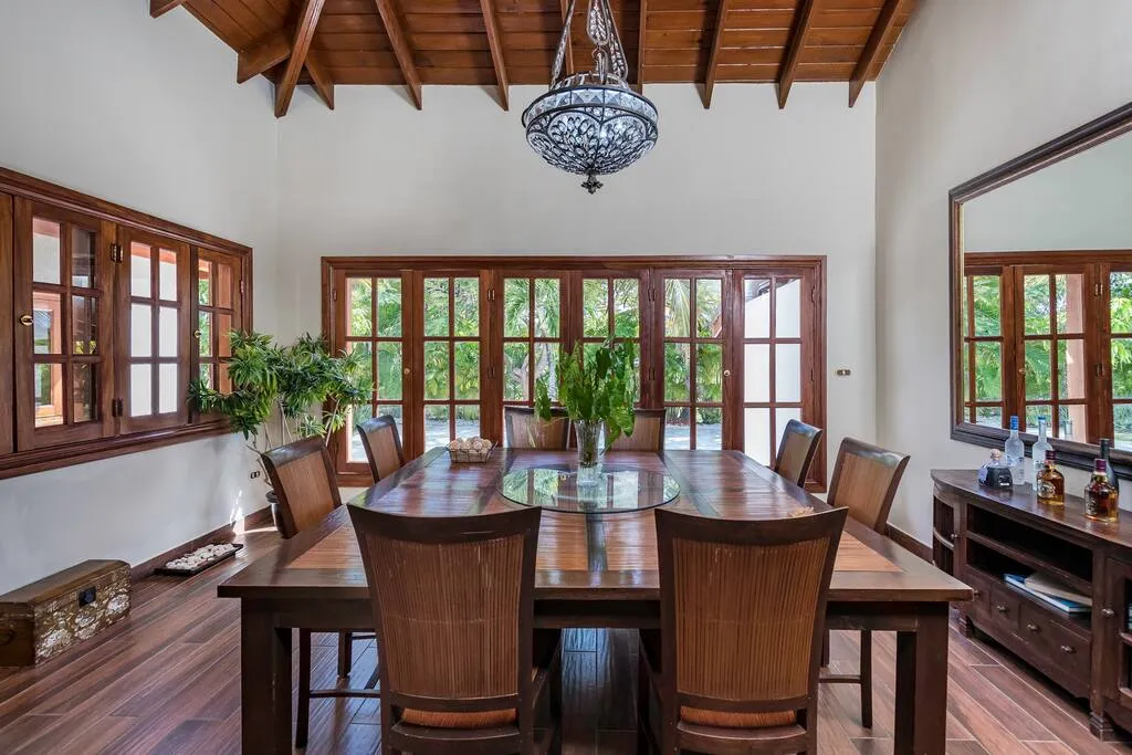 Dining room of the villa