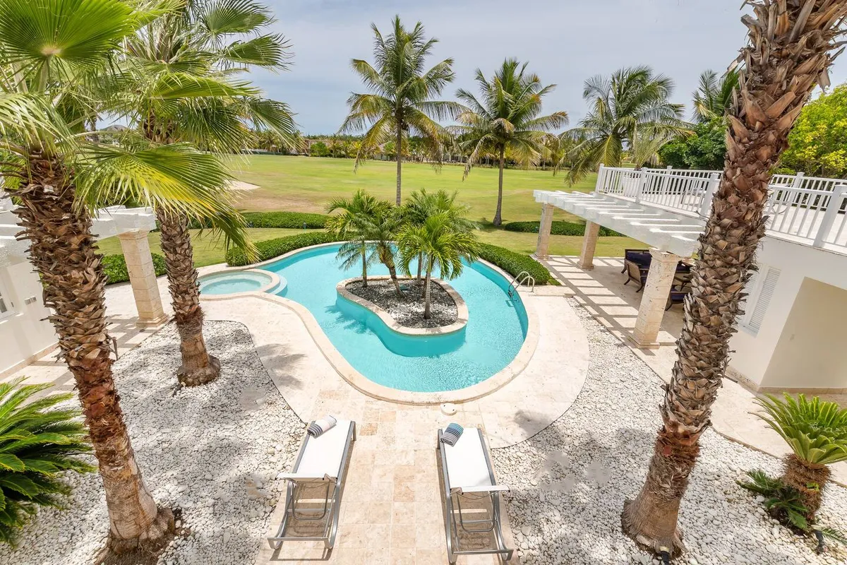 Terrace with views of the villa