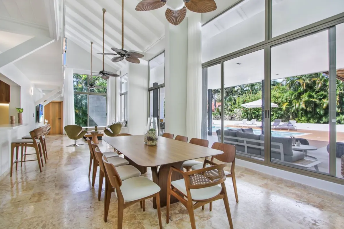 Dining space at the villa