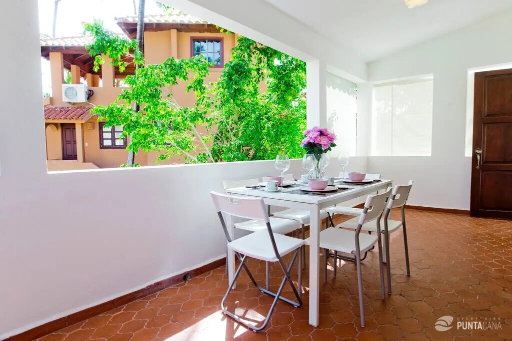 A balcony where you can dine with your family