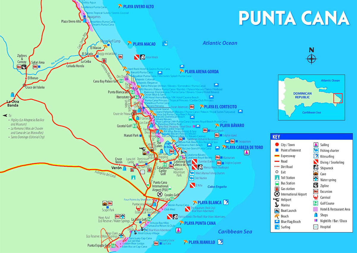 Best Area To Stay In Punta Cana 2024 What District To Choose In The DR   Punta Cana Map 