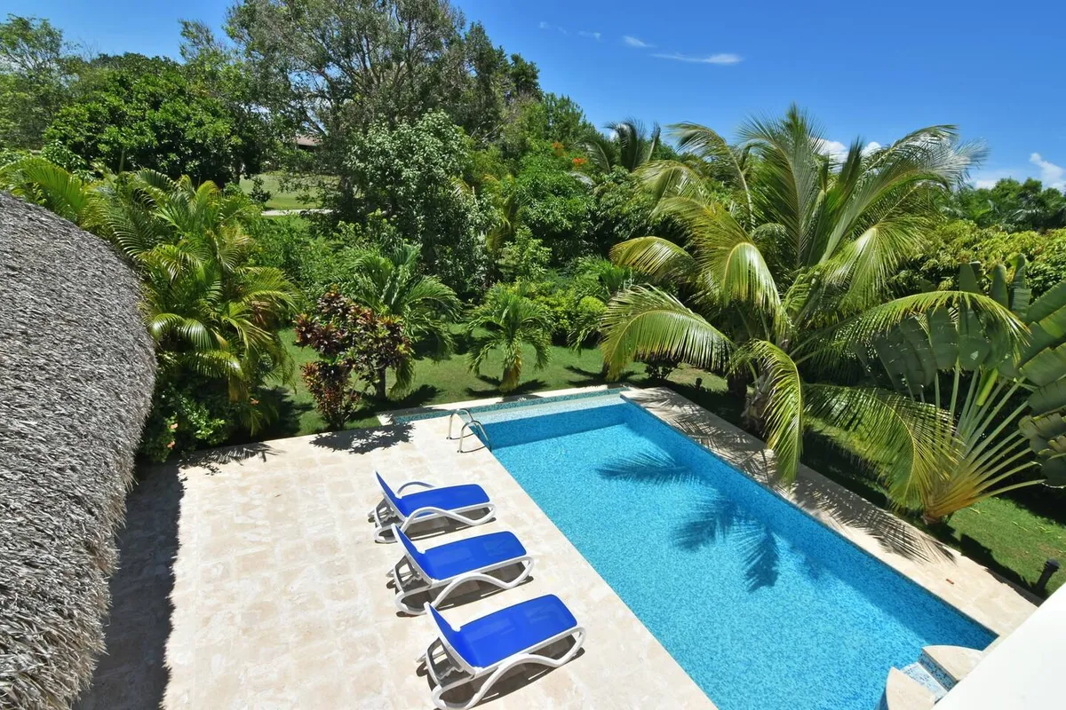 Balcony of the villa with nature views