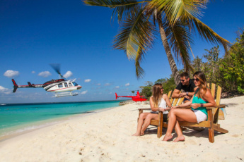 Saona Helicopter VIP Tour from Punta Cana 2025. Luxury Saona Roundtrip Flight