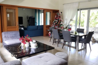 Punta Cana Village villa for rent – Christmas time villa with roofed terrase, BBQ, dining area outside