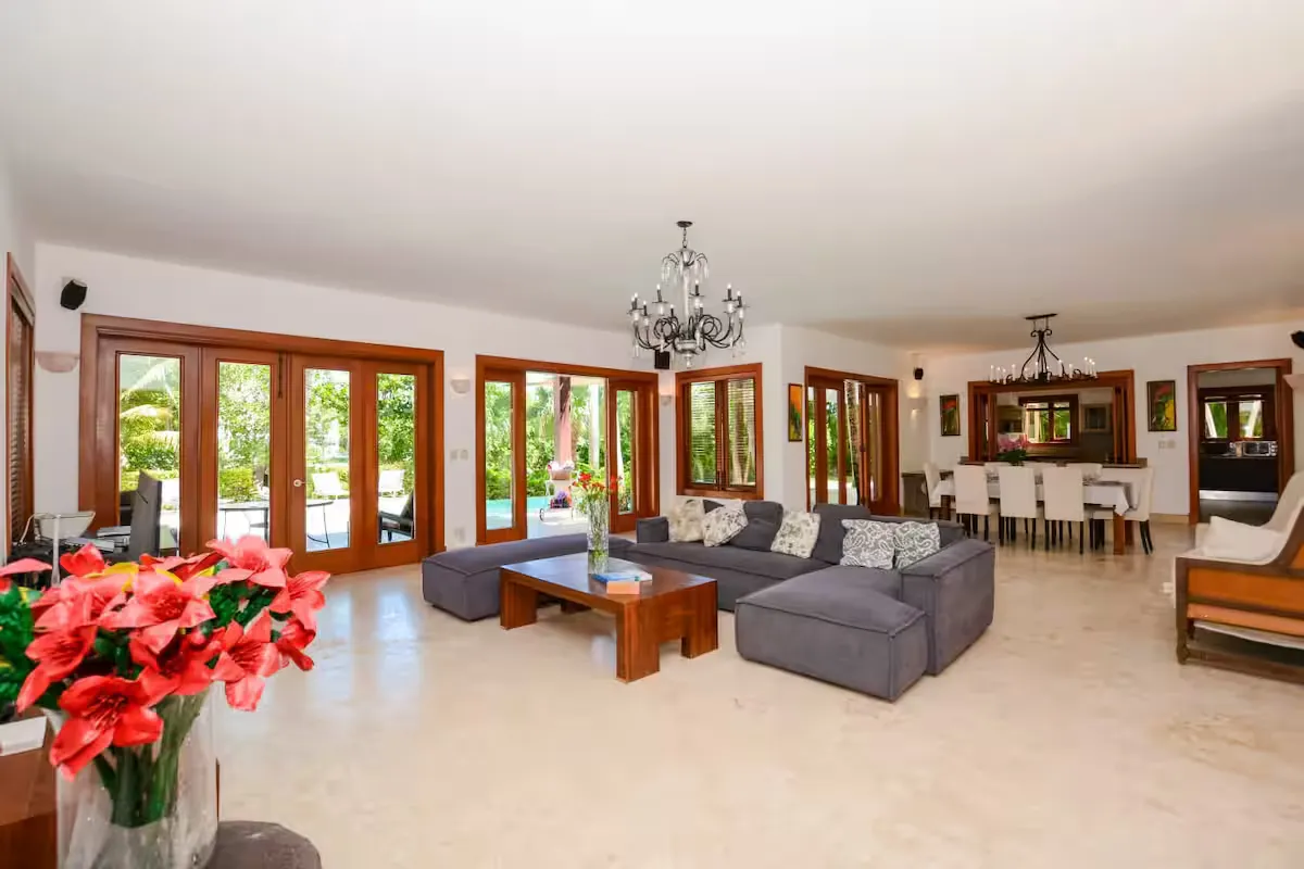 Living area at the villa