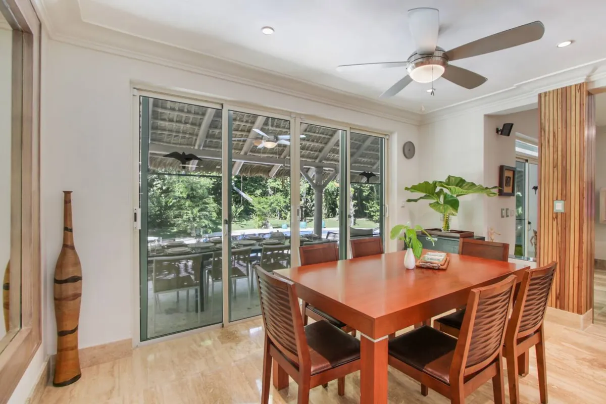 Dining area at the villa