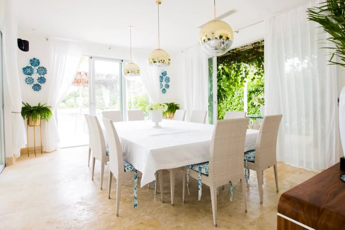 Dining room at the villa