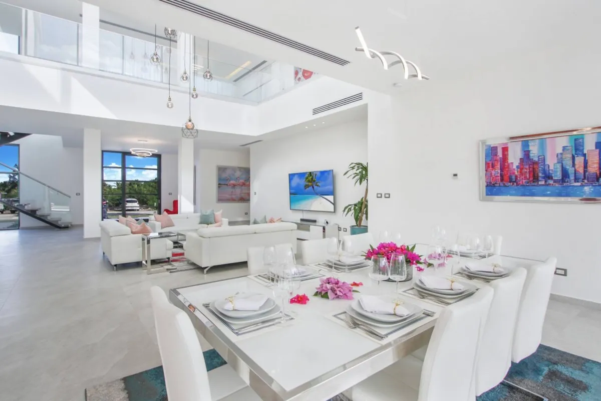 Dining room in the villa