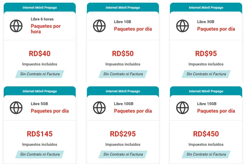 Prepaid mobile Internet plans from Claro