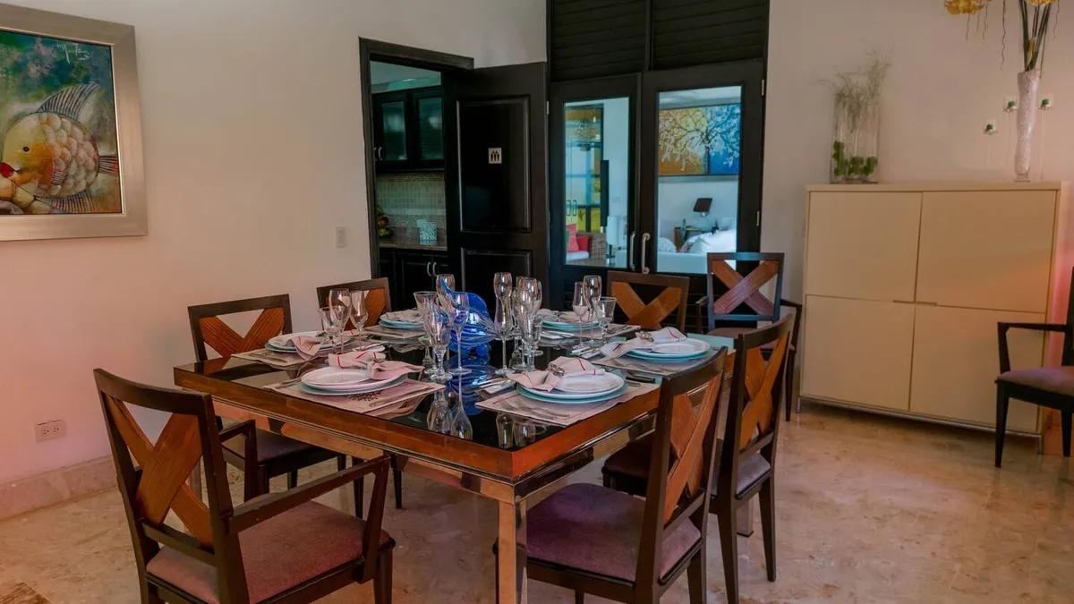 Dining room in the villa