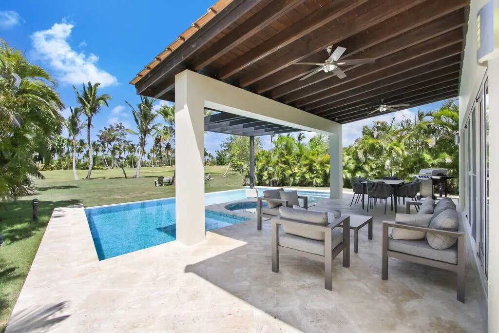 Terrace of the villa near the pool