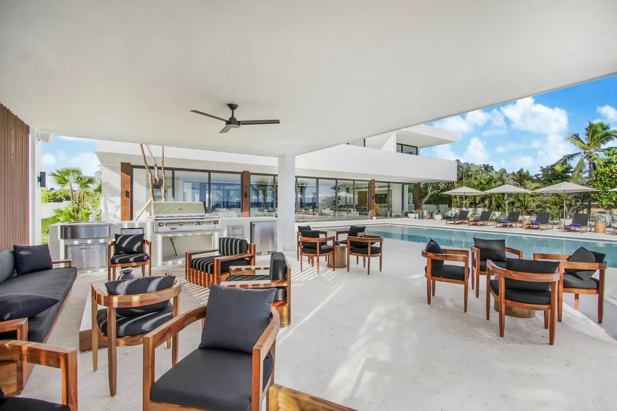 Terrace of the luxury villa in Casa de Campo