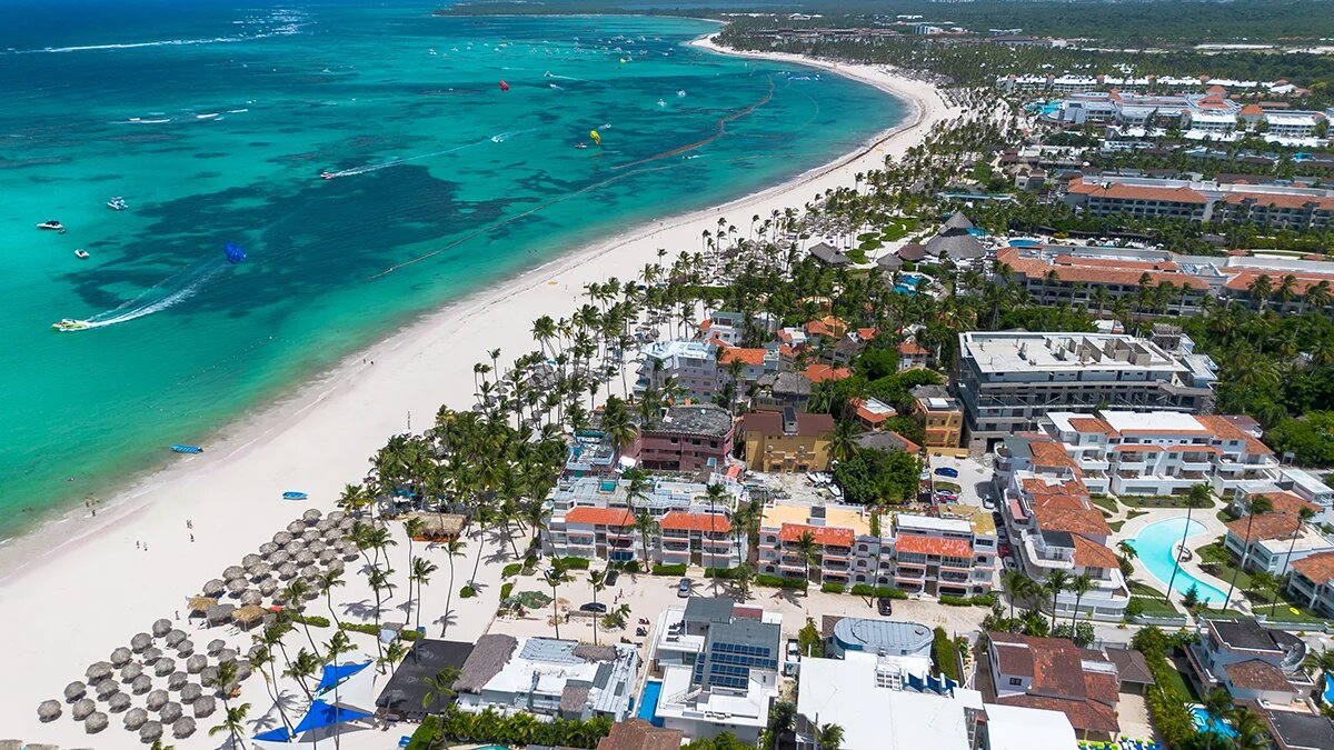 Bavaro Beach drone view