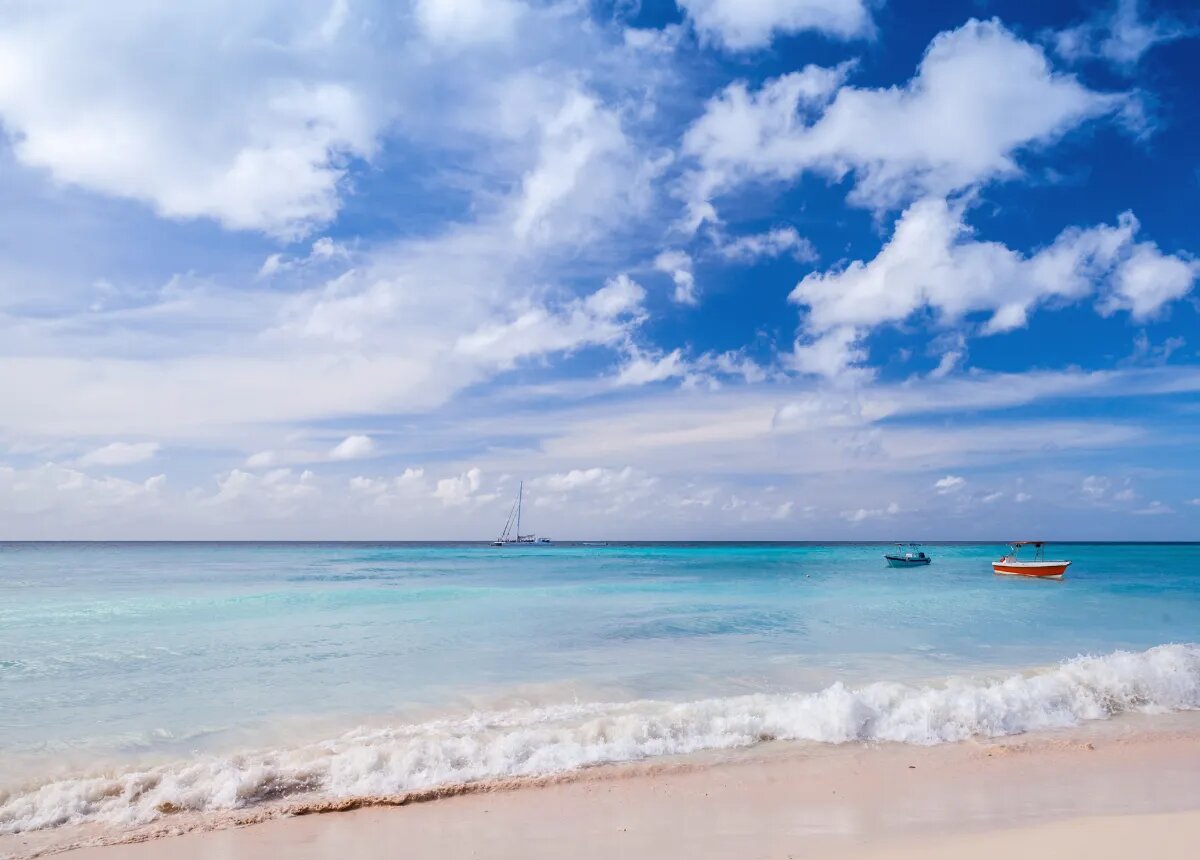 Sea view on the Isla Saona, the Dominican Republic