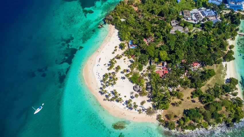 Samana Island drone view, the Dominican Republic