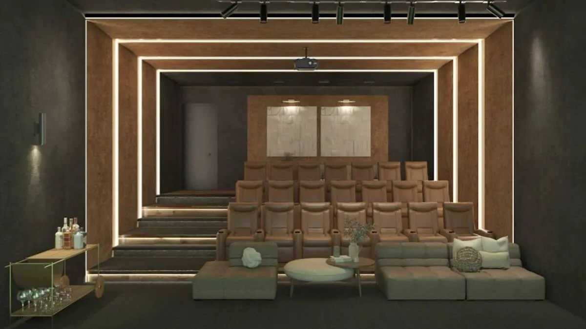 Private home theater in the villa