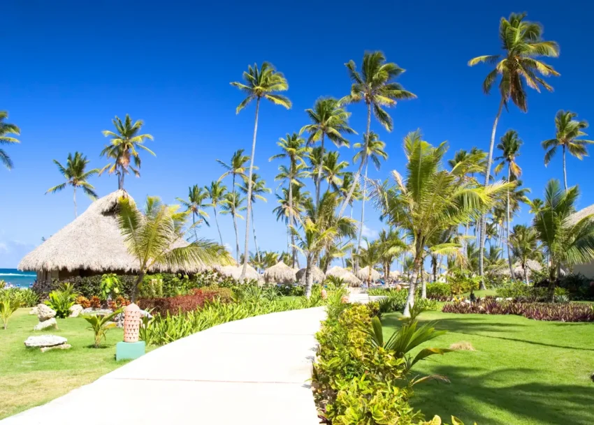 Way to the beach in the Dominican Republic