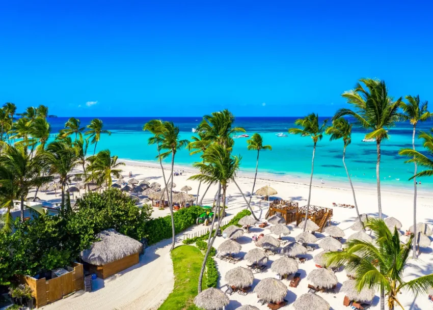 Punta Cana beach view during Christmas