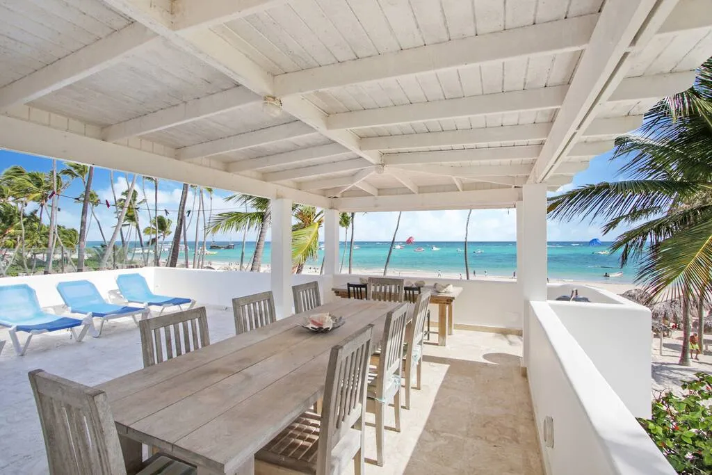 Terrace of the condo on Bavaro Beach