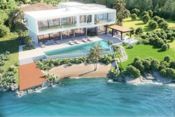 Cap Cana Oceanfront Luxury Villa with Private Beach, Ladge Pool, Full Staff, Pickleball, 2 Golf Carts